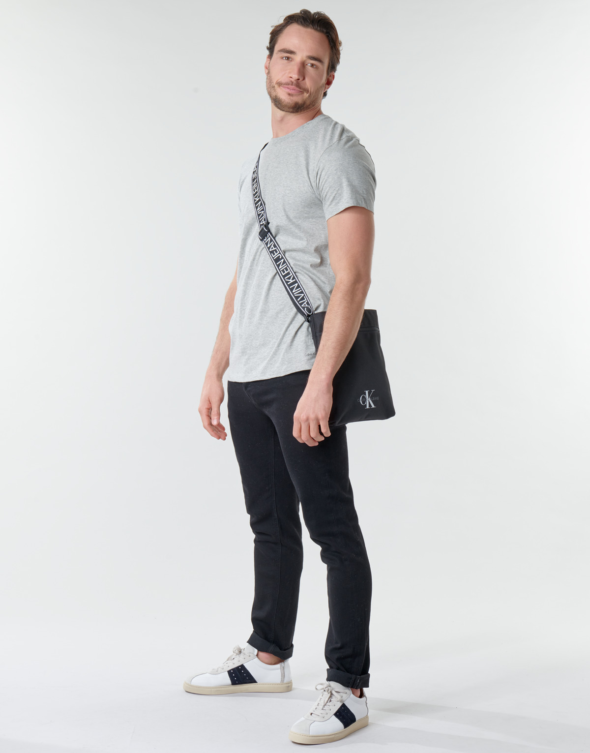 Calvin Klein Jeans Gris / Noir / Blanc CREW NECK 3PACK GTupXjQX