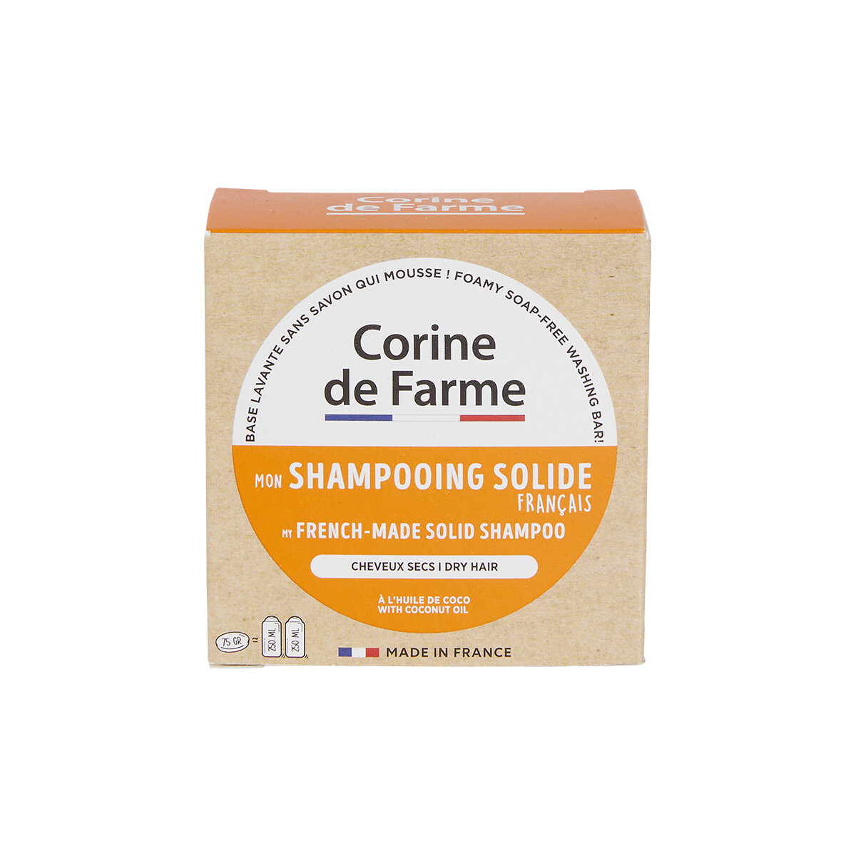 Corine De Farme Autres Mon Shampooing Solide Français - Cheveux Secs heShw5WL