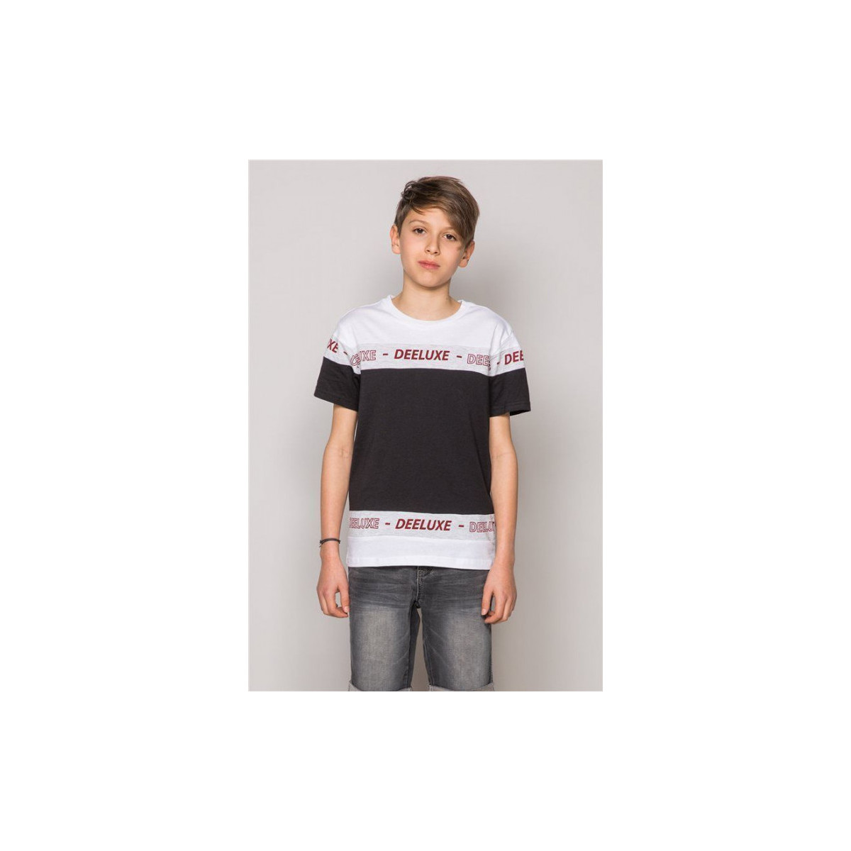 Deeluxe Gris Tee-shirt junior PERSONAL gris/noir/blanc - 10 ANS gMXE1iM8