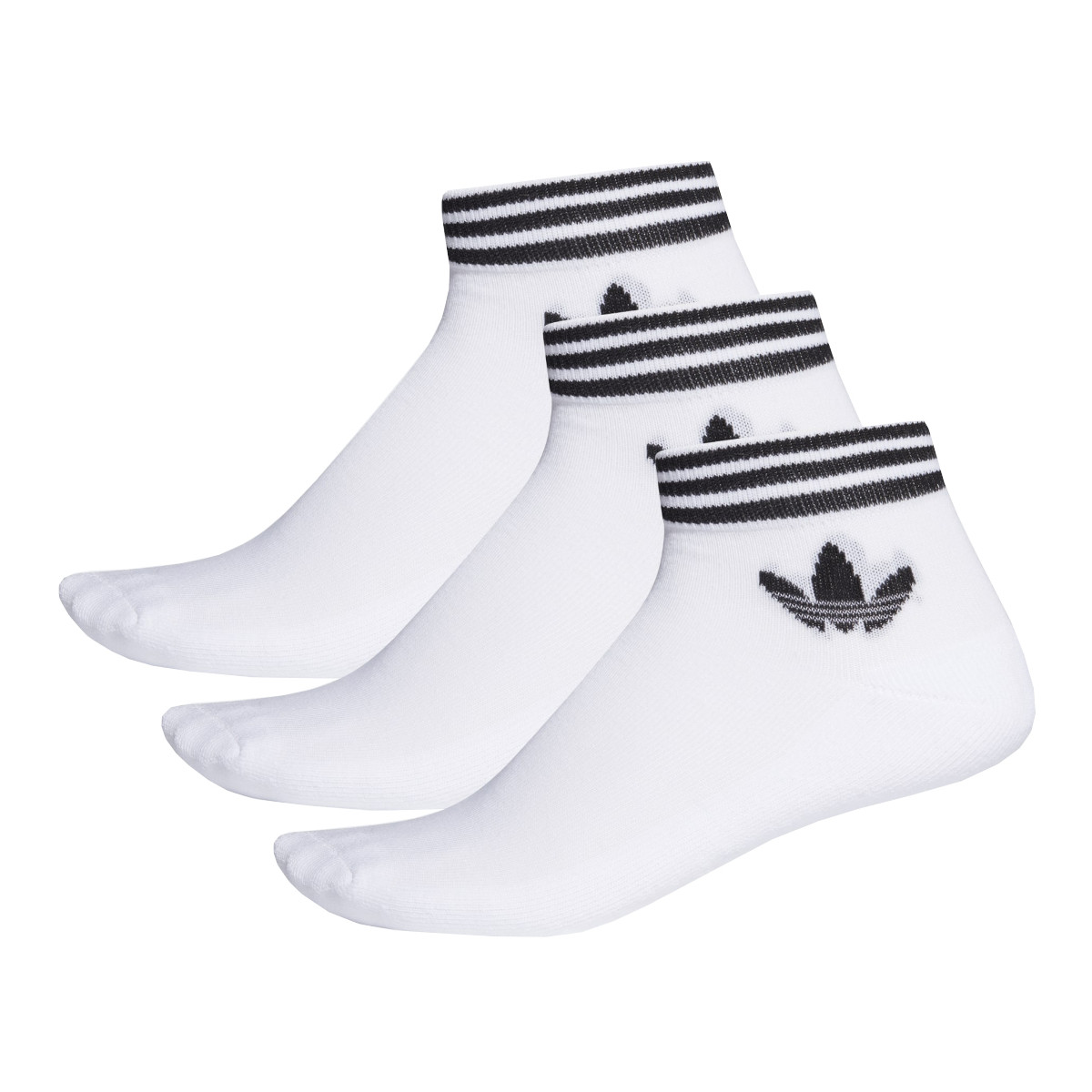 adidas Originals Blanc adidas Trefoil Ankle Socks 3 Pai