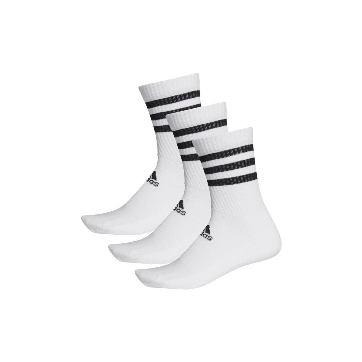 adidas Originals Blanc 3-Stripes Cushioned Crew Socks 3