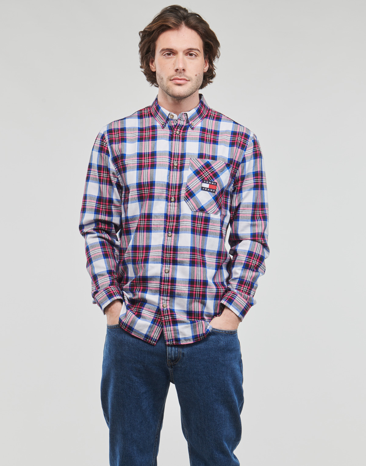 Tommy Jeans Muticolore TJM RELAXED FLANNEL SHIRT I3LUnk