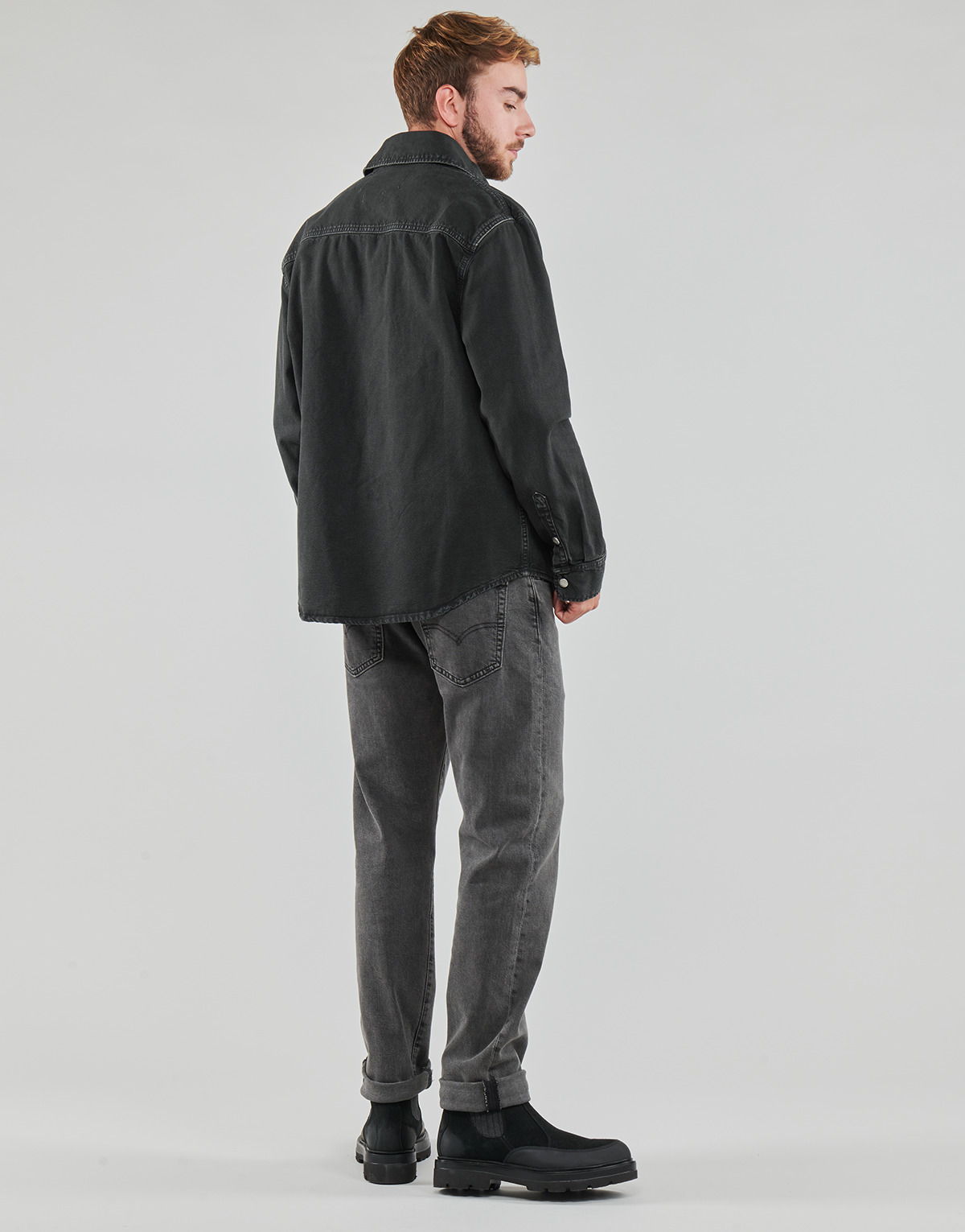 Calvin Klein Jeans Noir CANVAS RELAXED LINEAR SHIRT iZaynU1i