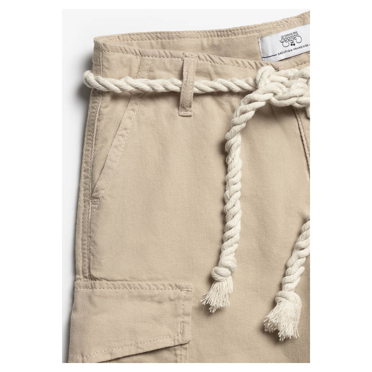 Le Temps des Cerises Blanc Pantalon cargo caste beige sable Jjs2MOdm