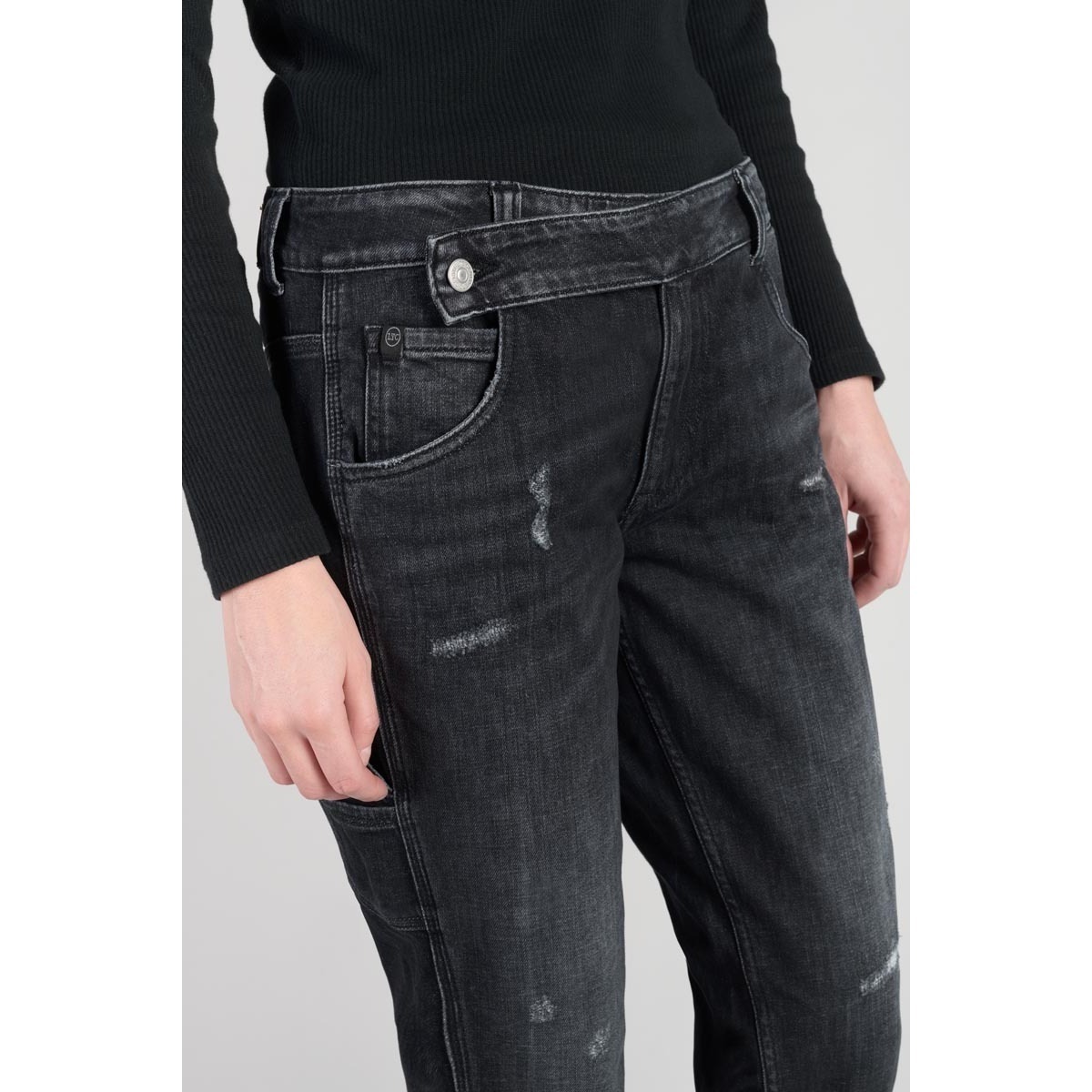 Le Temps des Cerises Noir Chara 200/43 boyfit jeans destroy noir Hdkp6VEa