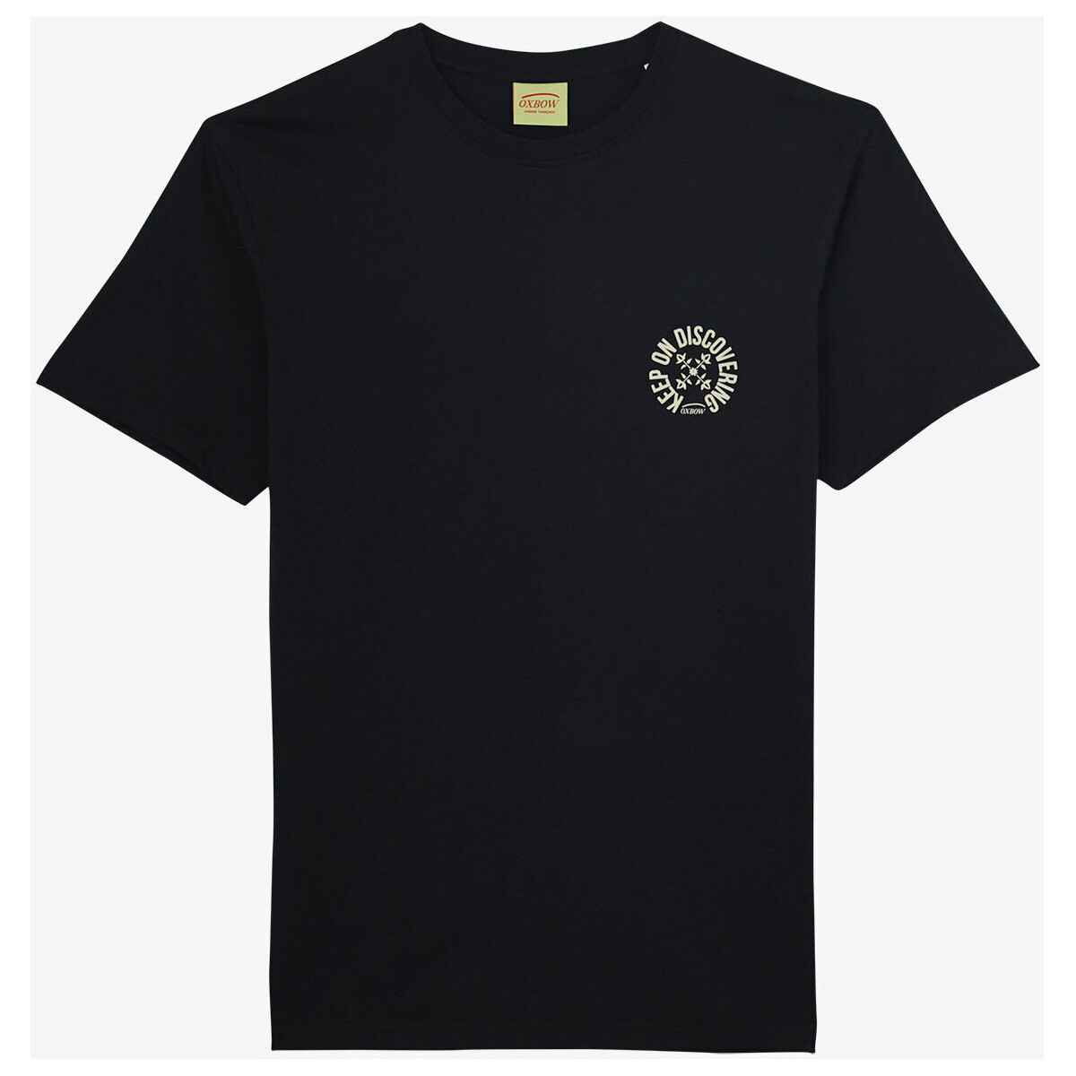 Oxbow Noir Tee-shirt manches courtes imprimé P2TILDIN FZ1v06Am