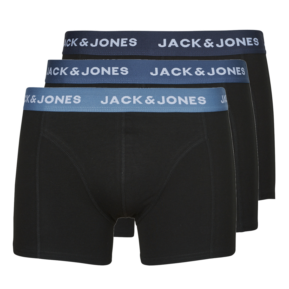 Jack & Jones Noir / Bleu JACSOLID TRUNKS 3 PACK OP DrR5sp1n