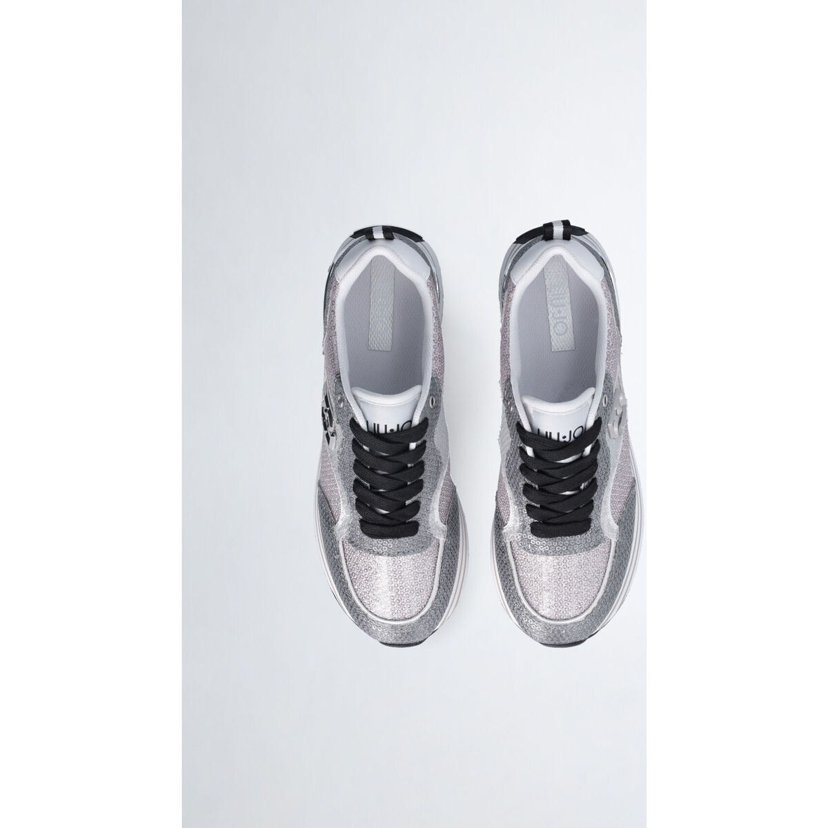 Liu Jo Argenté Sneakers plateforme avec paillettes glitter k1TYTfYo
