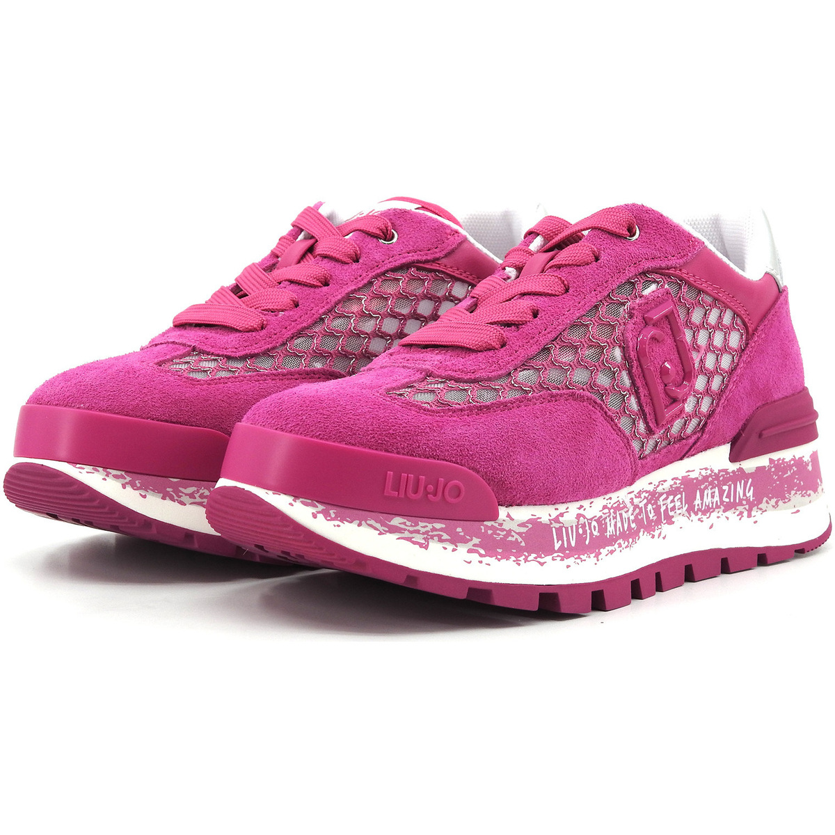 Liu Jo Rose Amazing 23 Sneaker Donna Pink Silver BA4001PX303 F56euwEd