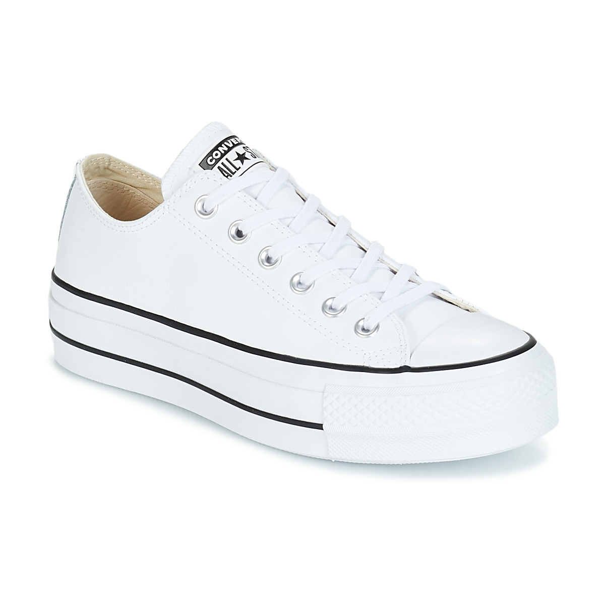 Converse Blanc CHUCK TAYLOR ALL STAR LIFT CLEAN LEATHER